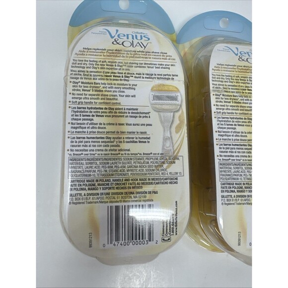 LOT OF 3 Gillette Venus & Olay Razor plus shower hook NEW yellow - Picture 7 of 7